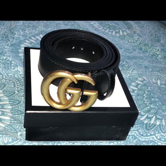 Men’s Gucci Leather belt with Double G buckle - Picture 3 of 7
